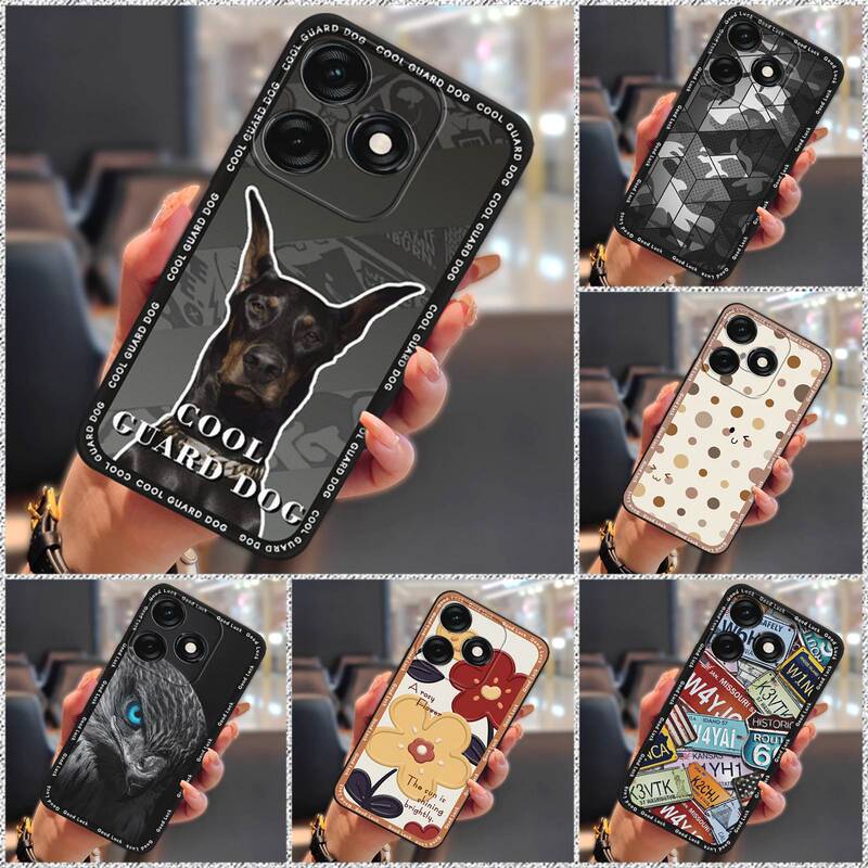 Suitable for Tecno Phone Case Heat Dissipation Funny Dust-proof Cute Silicone Solid Color Women's Trendy All-covered Soft Case Cartoon