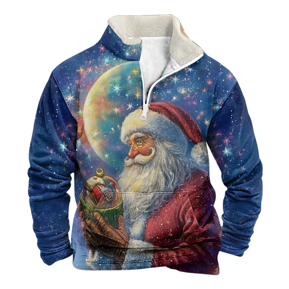 Herren Strickjacke Hoodie Mit Weihnachtsmuster Für Den Winter_voghion.com