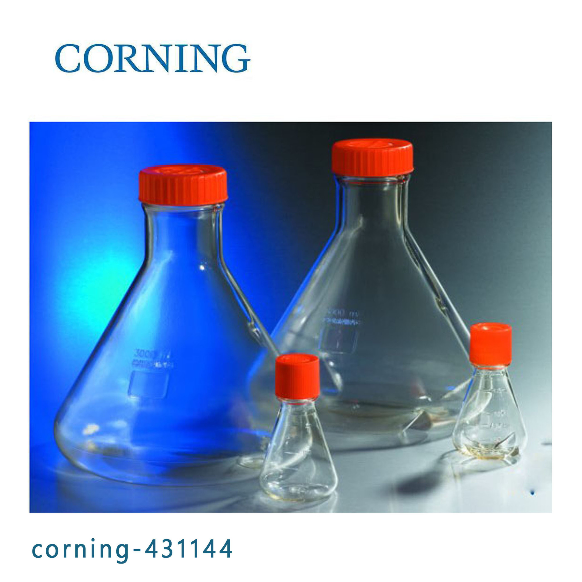 康宁Corning 431144 250ml三角培养瓶， 31mm颈瓶直径，透气盖