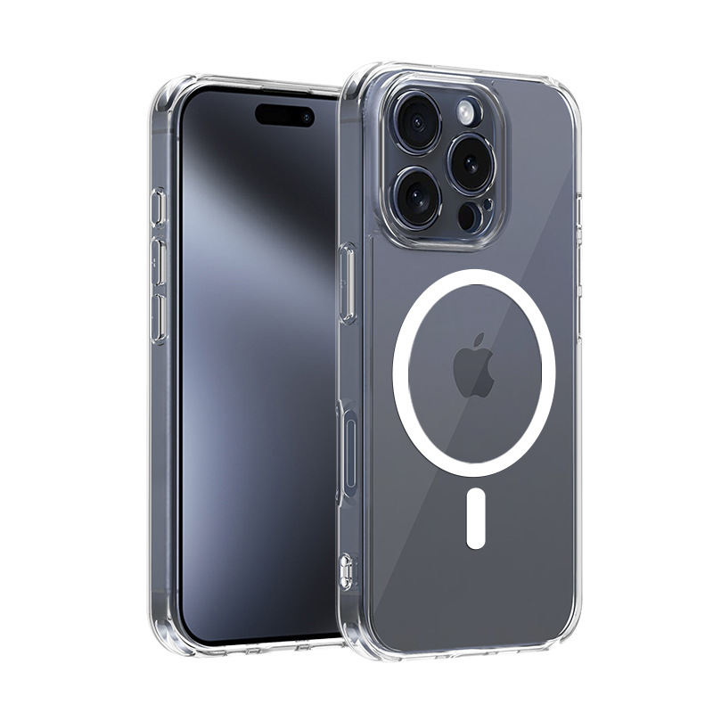 新品适用苹果 Air磁吸手机壳透明iphone16promax防摔15Pro保护套