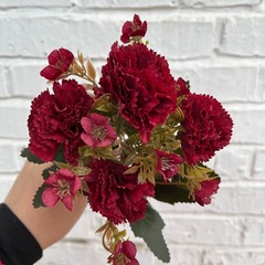 Autumn Carnation Artificial Flower Mother's Day Bouquet European Style Dining Table Artificial Flowers Home Decor Chrysanthemum Wholesale and Retail