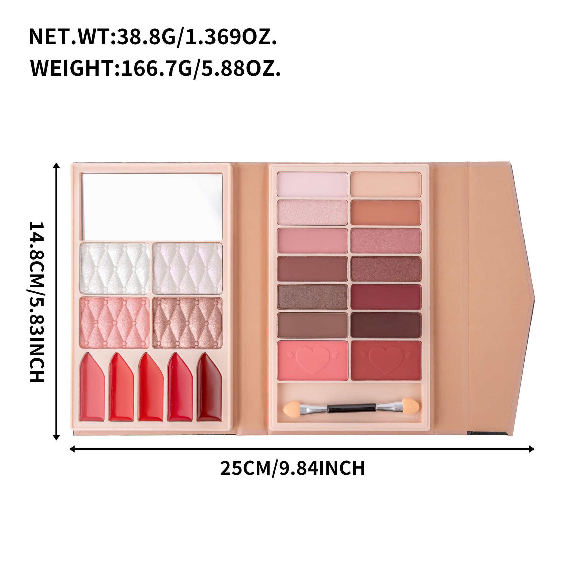 Cross-border bestseller multi-functional all-in-one makeup palette, matte pearlescent eyeshadow, lipstick, blush, contour and highlight all-in-one beauty makeup undefined