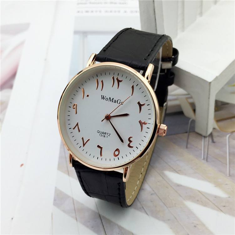 Black Arabic Numeral Watch