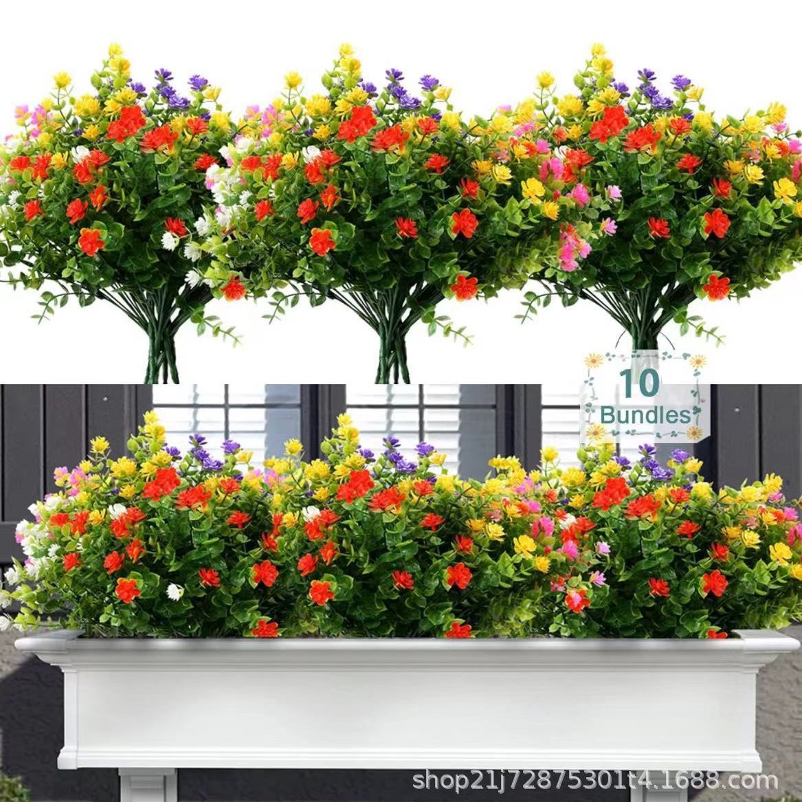 Foreign Trade Amazon 7-Pronged 35-Head Eucalyptus Camellia Artificial Flower Plastic Lotus Wedding Gardening Decoration Artificial Flower