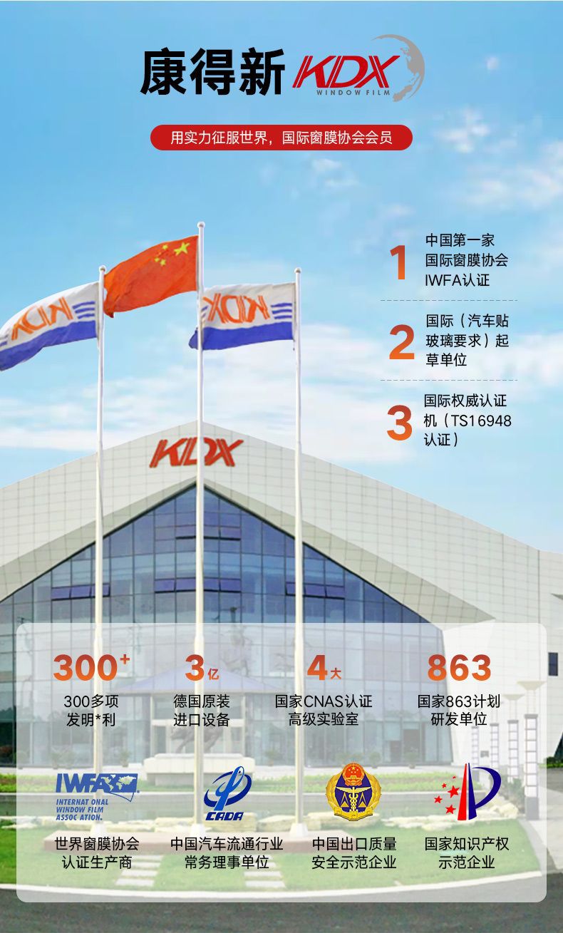 Kdx Kangdexin Car Window Film New Ice Shadow Modified Heat Insulation Film Sun Protection Film Nano Ceramic Film Full Car Film