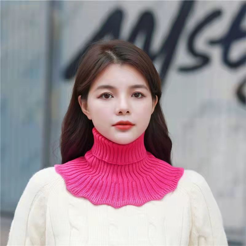 マフラーの女性秋冬の韓国版の百合風の純色の小さいマフラーの保温の首のニットの毛糸は首のかわいい少女を囲みます。|undefined