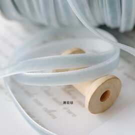 彩色丝绒带天鹅缎带织带 diy手工材料丝带绸带装饰丝带 1cm/0.6cm