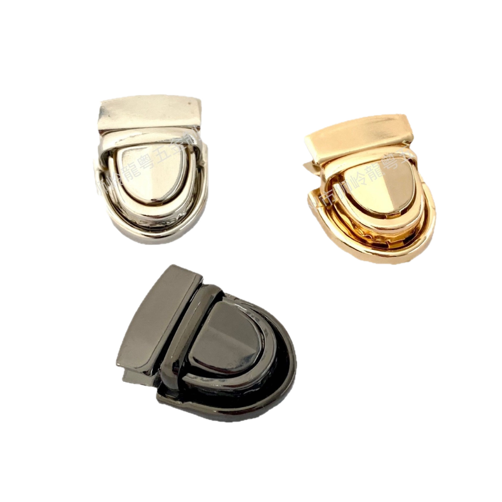 In stock wholesale luggage handbag hardware lock DIY bag metal lock plug lock iron lock duckbill lock Press lock