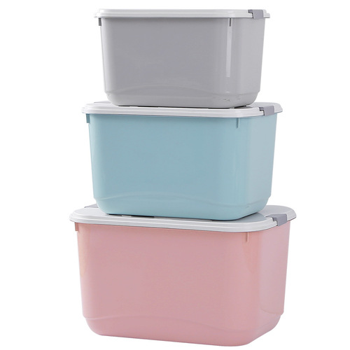 Large covered storage box plastic car storage box household quilt toy clothing sealed storage box
