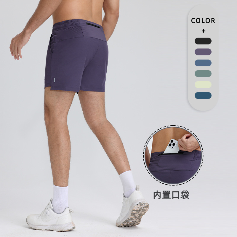 Sports Shorts Men's Running Marathon Track and Field Woven Four-sided Three-point Pants Quick-drying Mesh Breathable Fitness Shorts