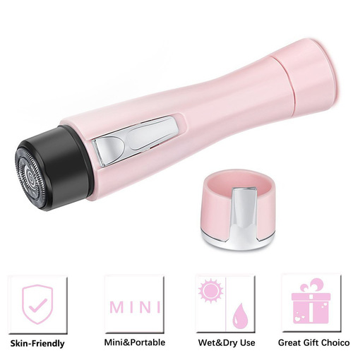 Electric mini epilator for women, dry battery hair removal machine for women's private parts, lip hair, electric shaver