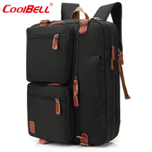 跨境爆款商务复古多功能电脑包双肩高级感轻薄可单肩斜挎手提包男