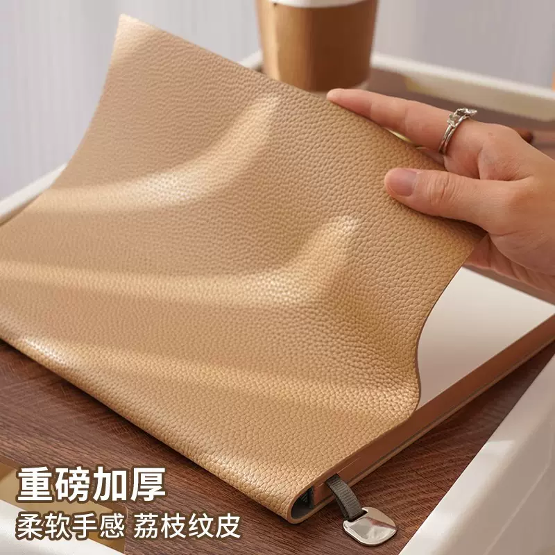 新款荔枝纹软皮B5笔记本本子批发 商务办公记事本 日记本礼盒定制