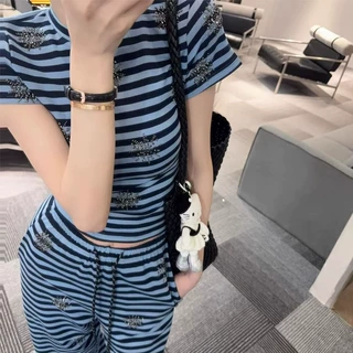 巨好看的韩系运动套装女2026初夏独特绝美短袖上衣长裤显瘦小套装