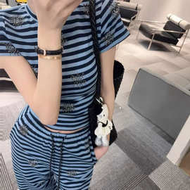 巨好看的韩系运动套装女2026初夏独特绝美短袖上衣长裤显瘦小套装
