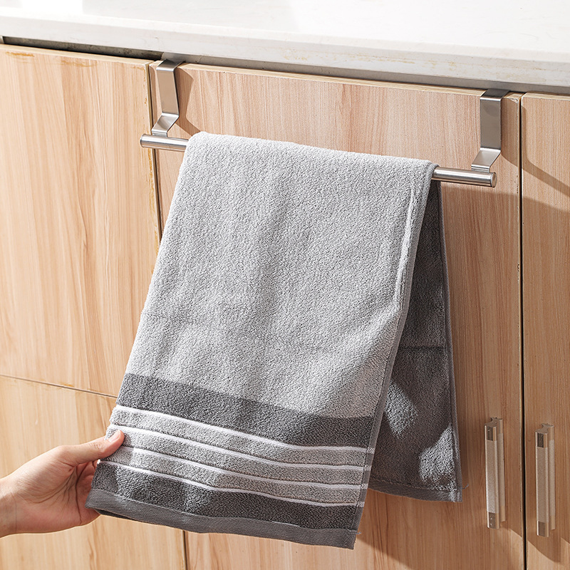 Non-perforated Stainless Steel Towel Rack Household Cabinet Door Hook Rack Bathroom Single Pole Towel Bar Bath Towel Rack Wholesale Non-perforated Stainless Steel Towel Rack Household Cabinet Door Hook Rack Bathroom Single Pole Towel Bar Bath Towel Rack Wholesale
