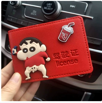 Other Automotive Interior Supplies Advanced Sense Cute Card Cover - red-crayon-shin-chan-6-card-slot-drivers-license-wallet