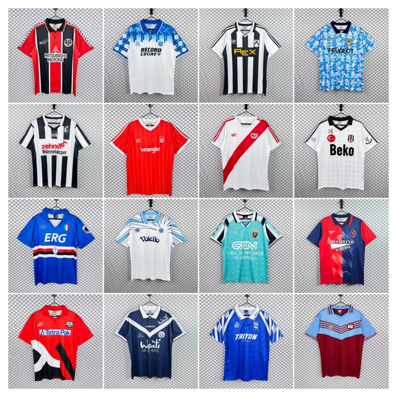 Rare vintage jerseys: Oviedo, Sampdoria, Mönchengladburg, Bilbao, Frankfurt, Birmingham football