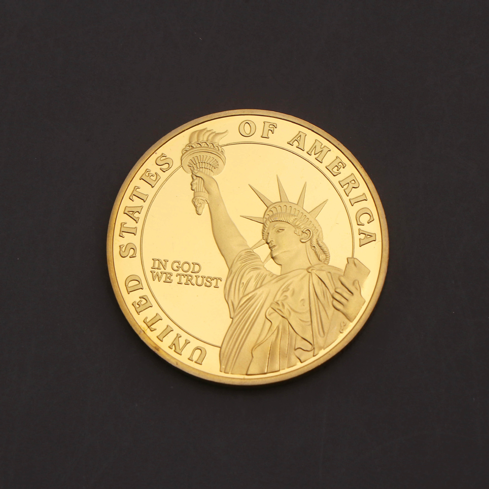 现货 跨境美国荣誉勋章纪念币硬币金币自由女神收藏纪念章军迷币