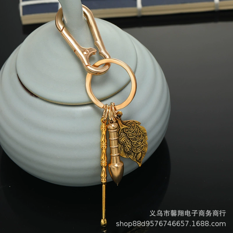 Фабрика прямая медь Wenchang ручка Ухо ложка лист арахиса делать деньги ночь Пряжка омара медный брелок автомобильный брелок