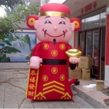 龙年开业吉祥物气模新年广场商场春节大小财神爷充气卡通气模人
