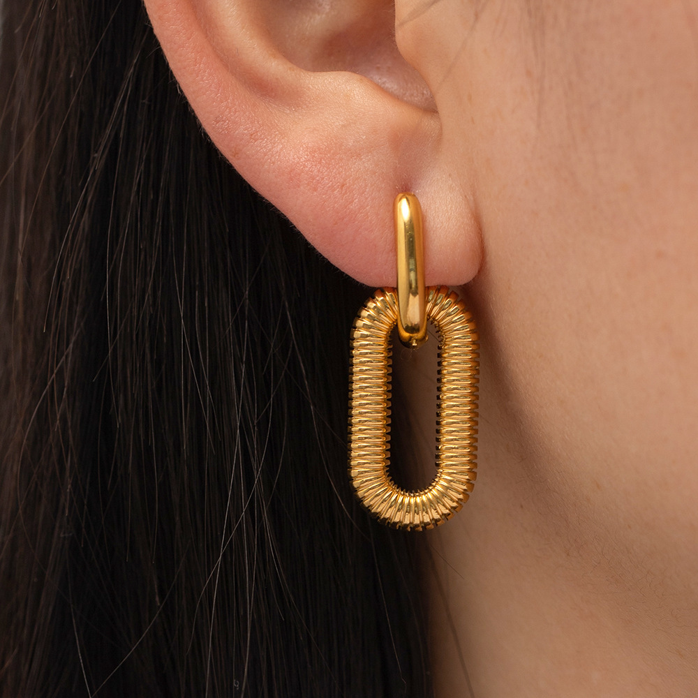 brand earrings stainless steel