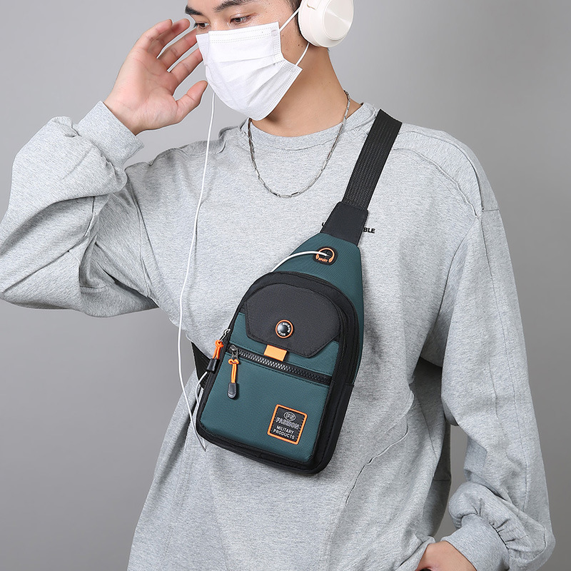 Bolso de pecho de gran capacidad al aire libre bolso de teléfono móvil de ciclismo multicapa bolso de hombro multicapa bolso de transporte de viaje coreano