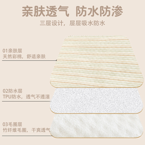 Newborn baby changing pad pure cotton baby washable extra large waterproof colored cotton sheet breathable menstrual aunt pad