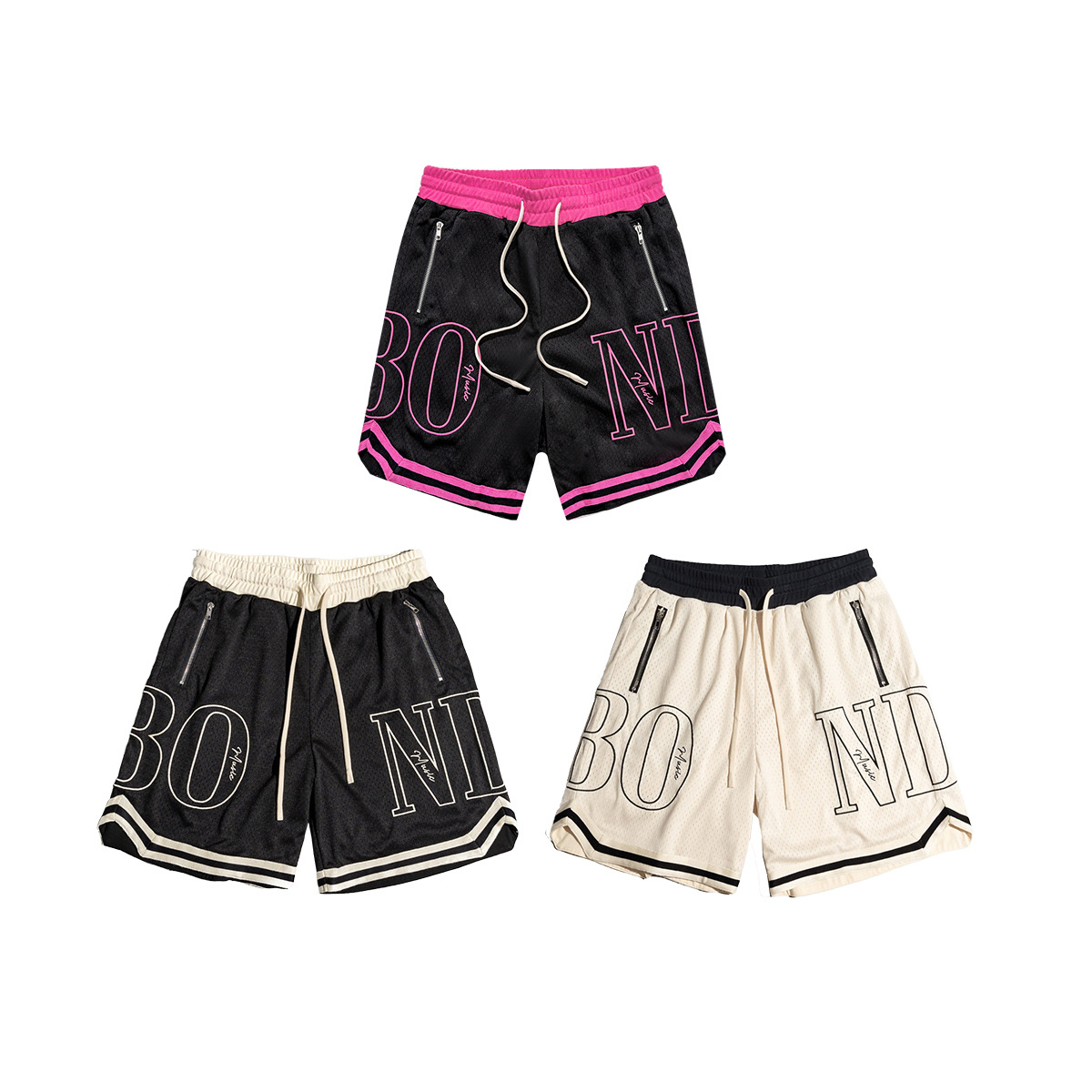 BE ropa de hombre | 2025 primavera y verano pantalones cortos de baloncesto americano, malla suelta y transpirable, deportes, pantalones de cinco puntos de gran tamaño, hombres