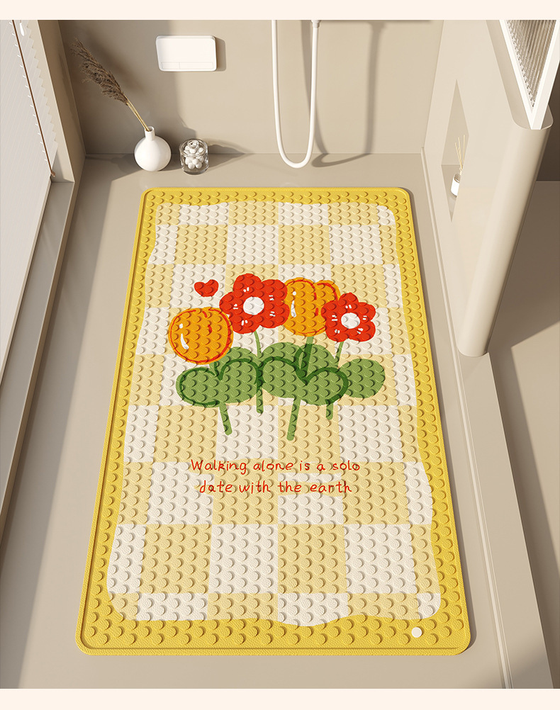 Bathroom Non-Slip Mat, Simple Household Shower Mat, Children's Bath Mat, Special for Water Play, Anti-Fall Bathroom Mat