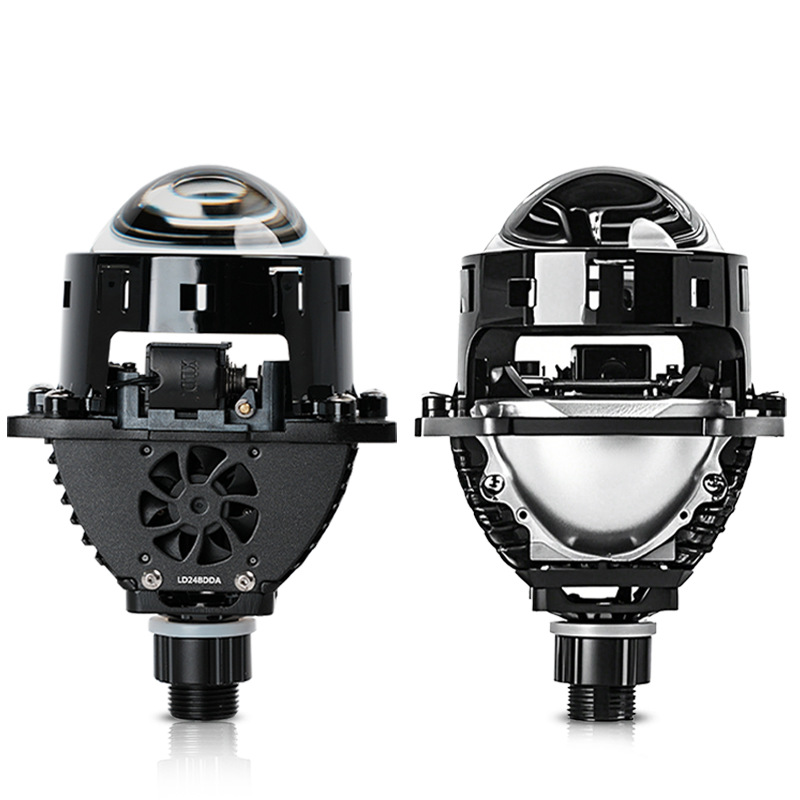 V59 3 pulgadas 24V camión faros de coche 55W de alta potencia, lejos y cerca integrados sin pérdidas H4 h7 lente bifocal led