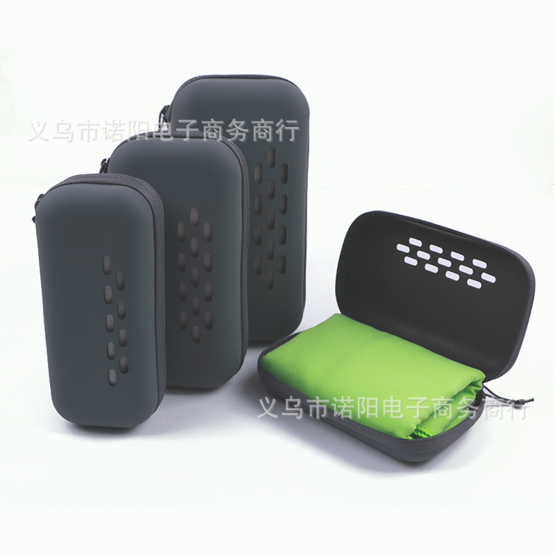 Cross-Border Sports Towel Fitness Quick-Drying Towel Eva Boxed Double-Sided Velvet Beach Towel Microfiber with Logo Printing