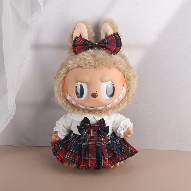 38cmラブブベビー服、ラブブぬいぐるみ服、ラブブ人形着替え、漢服スカートスーツ|undefined