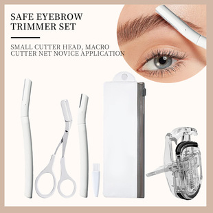 Manufacturer Wholesale Macro Eyebrow Razor Stainless Steel Novice Eyebrow Razor Beauty Tool Safety Eyebrow Razor Set