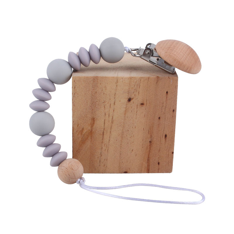 Bebé chupete de silicona pezón anti-gota cadena bebé juguete clip de chupete de haya suministros maternos e infantiles Amazon nuevo