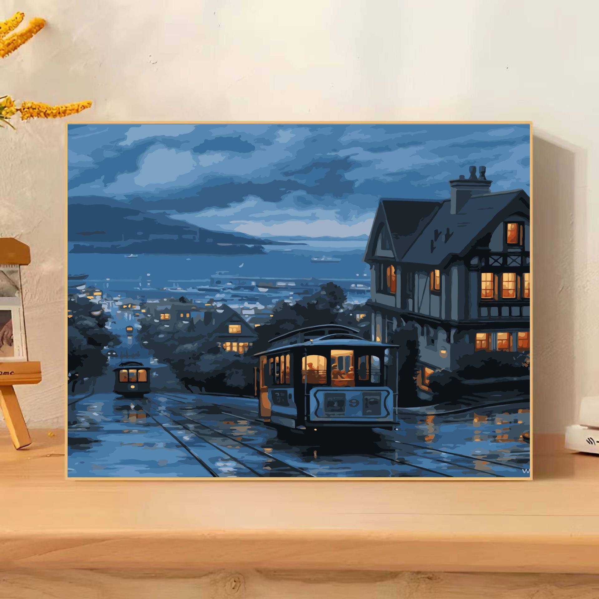 Pintura al óleo digital hecha a mano diy relleno sala de estar decoración de pintura colgante arte relleno pintura al óleo al por mayor