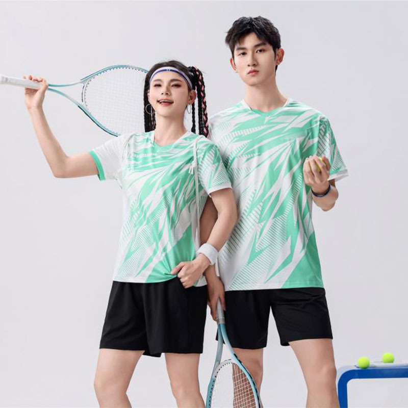 Quick-Drying Badminton Uniform Set for Men and Women, Breathable Tennis and Table Tennis Student Training and Competition Team Uniforms, Group Purchase with Printing