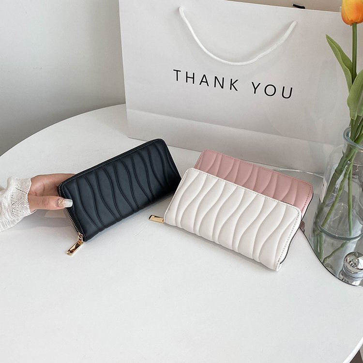 Portfel damski Lingge w długim stylu 2023, nowy, europejski i amerykański, o dużej pojemności, z zamkiem błyskawicznym, do torebki damskiej_voghion.com