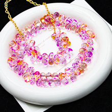 玫红色亮黄色配色琉璃项链春夏配饰时尚轻奢高级感创意设计新款女