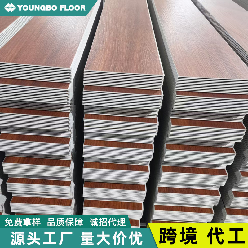 Customized Source Factory Spc Flooring Stone-Patterned Vinyl Interlocking 6mm Silent Mat Interlocking Pvc Stone-Plastic Flooring