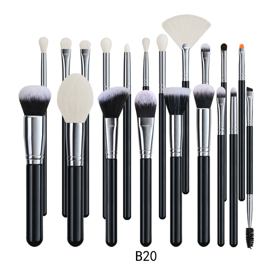 Zonia 20 piezas/15 piezas/30 piezas/42 piezas/24 piezas juego de pinceles de maquillaje cepillo de polvo suelto de pelo de animal venta directa transfronteriza