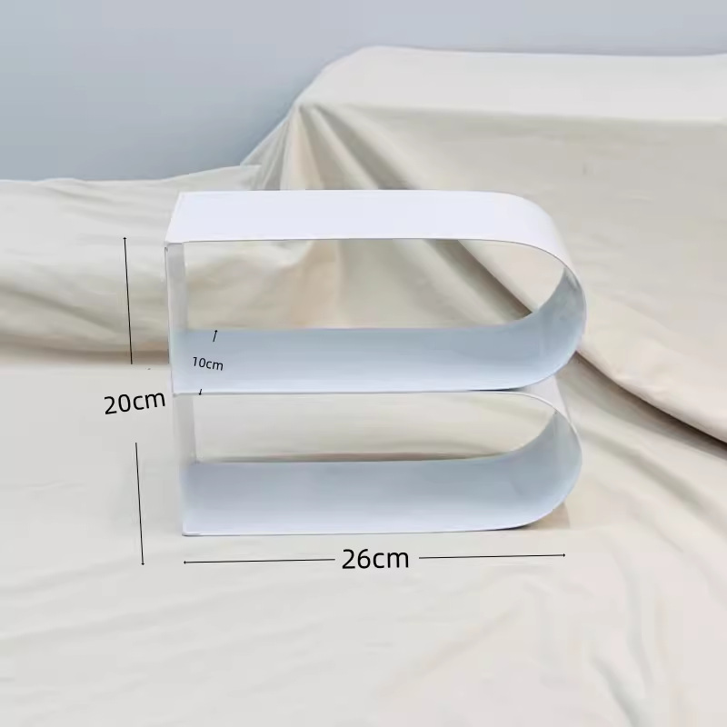 Tabla de postres de estilo blanco decoración estante de exhibición de bodas decoración estante de pastel de cumpleaños bandeja de refrigerio de hierro forjado