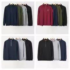 Ralph Lauren Polo Embroidered Pony Logo Half-Zip High-Neck Long-Sleeved Couple's Knitted Sweatshirt Casual and Versatile