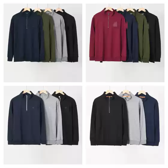 Ralph Lauren Polo Embroidered Pony Logo Half-Zip High-Neck Long-Sleeved Couple's Knitted Sweatshirt Casual and Versatile