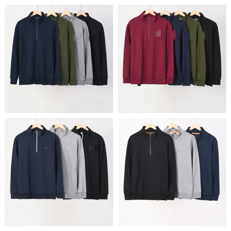 Ralph Lauren Polo Embroidered Pony Logo Half-Zip High-Neck Long-Sleeved Couple's Knitted Sweatshirt Casual and Versatile