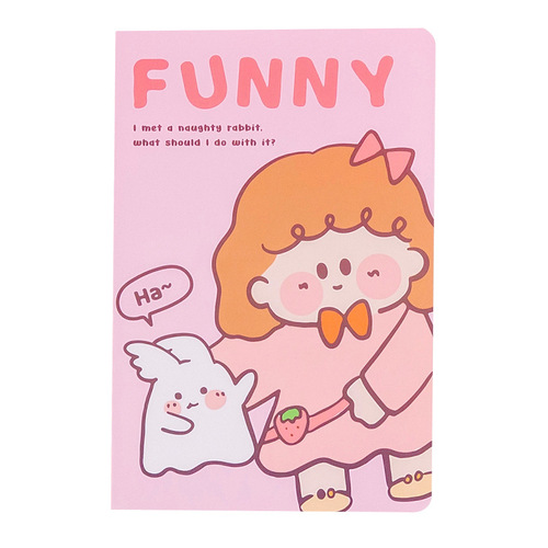 High-looking 32K soft copy wholesale cartoon cute A5 line notebook primary school students homework diary notepad