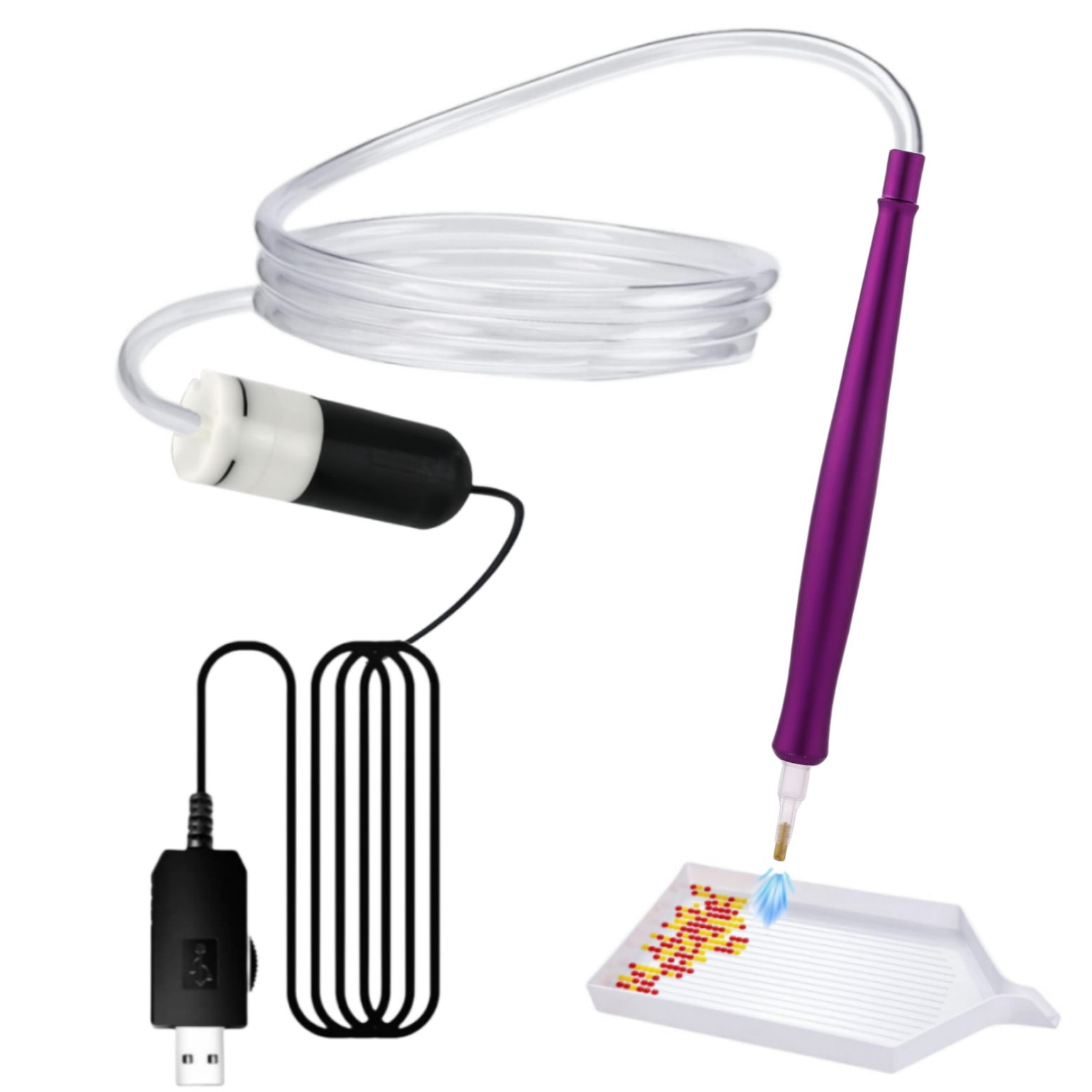 Portable Home Vacuum Electric Diamond Brush Set