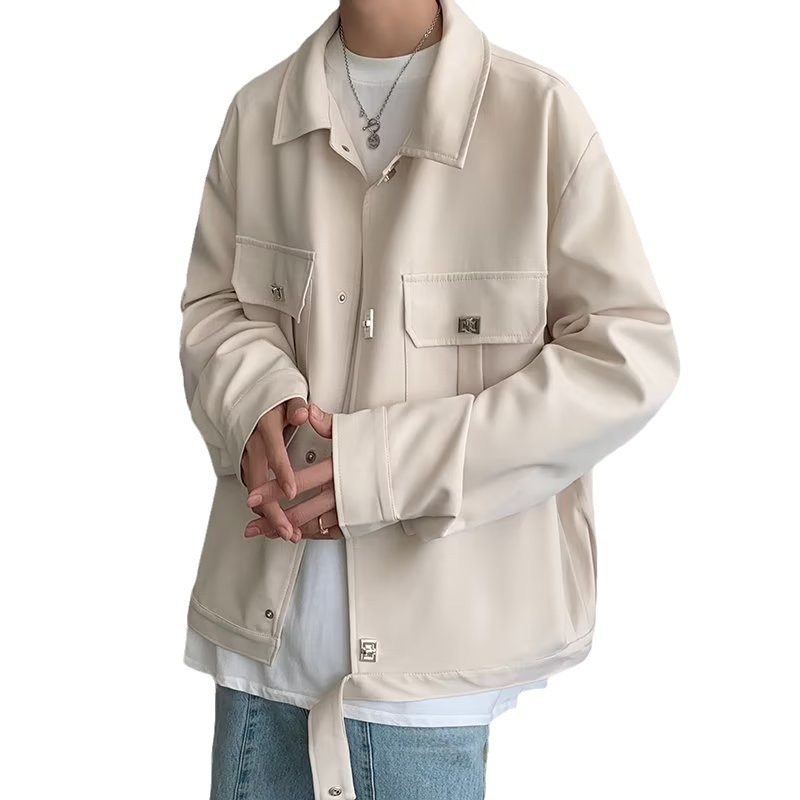 Chaqueta de calle frita primavera y otoño Han Fan masculino ins diseño de moda nicho manga larga joven chaqueta fina chaqueta popular