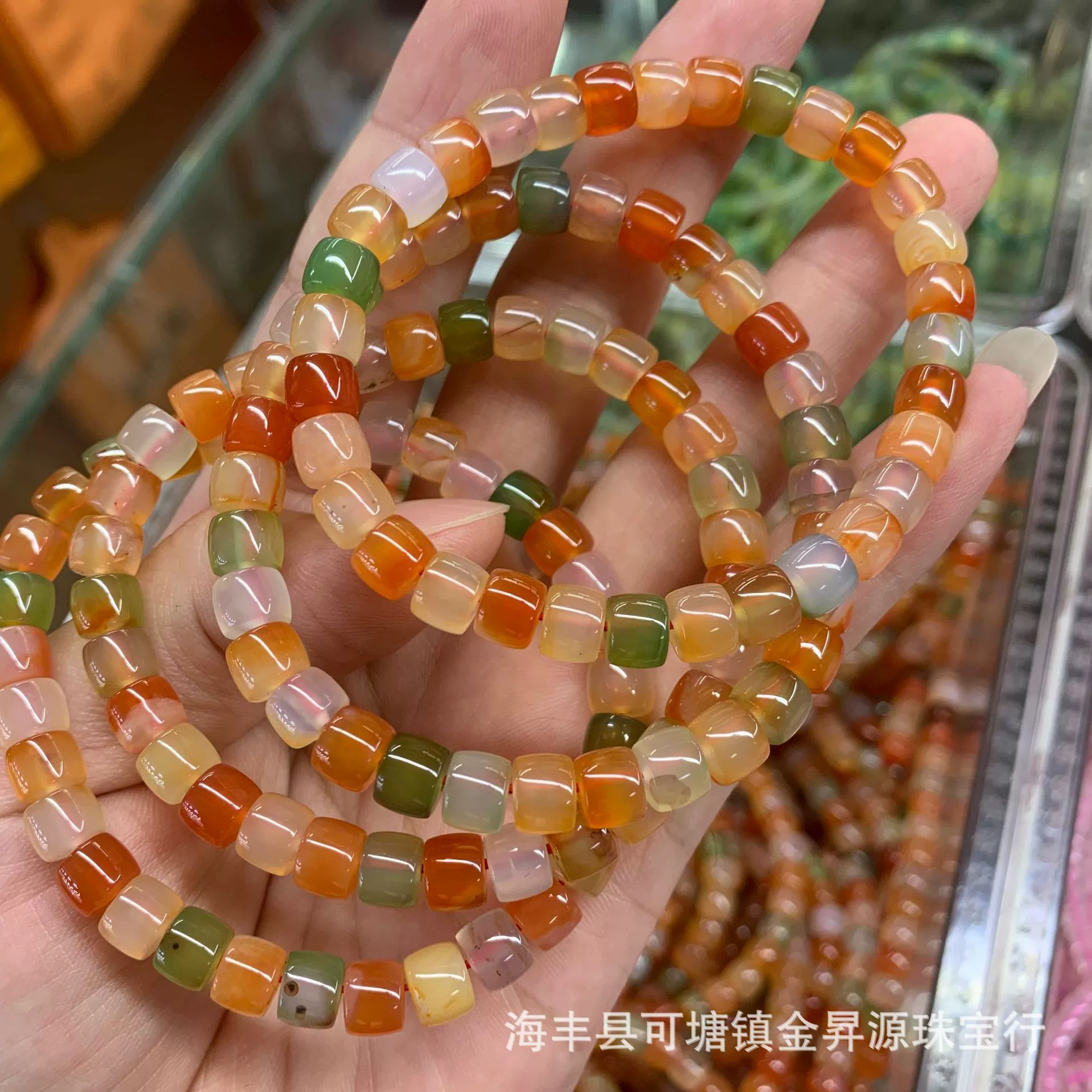 Натуральный прямой нарезанный цветной агат ручной струнный источник соли таблетки