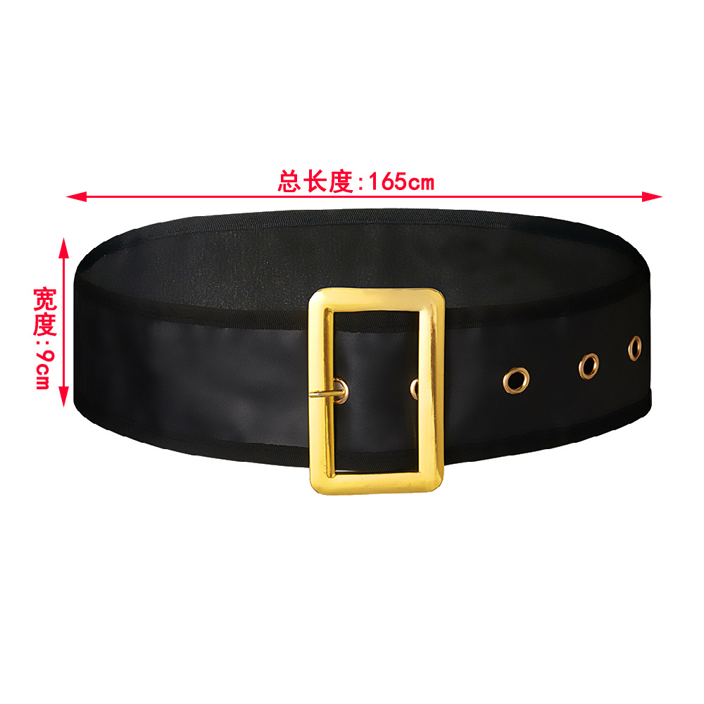 Gran cinturón extra ancho de Santa Claus Accesorios dorados de Navidad cinturón extra ancho ensanchado de Navidad abuelo